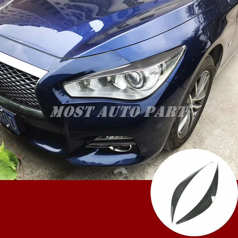 Крышка для бровей из углеродного волокна, крышка для глаз, Накладка для Infiniti Q50 2013