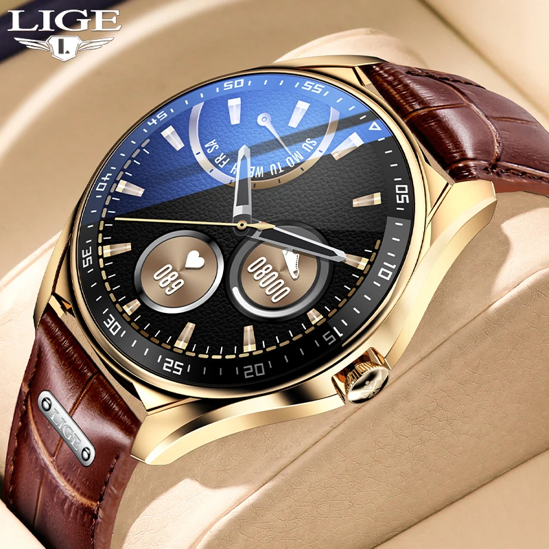 Смарт-часы LIGE мужские водонепроницаемые с пульсометром и тонометром |