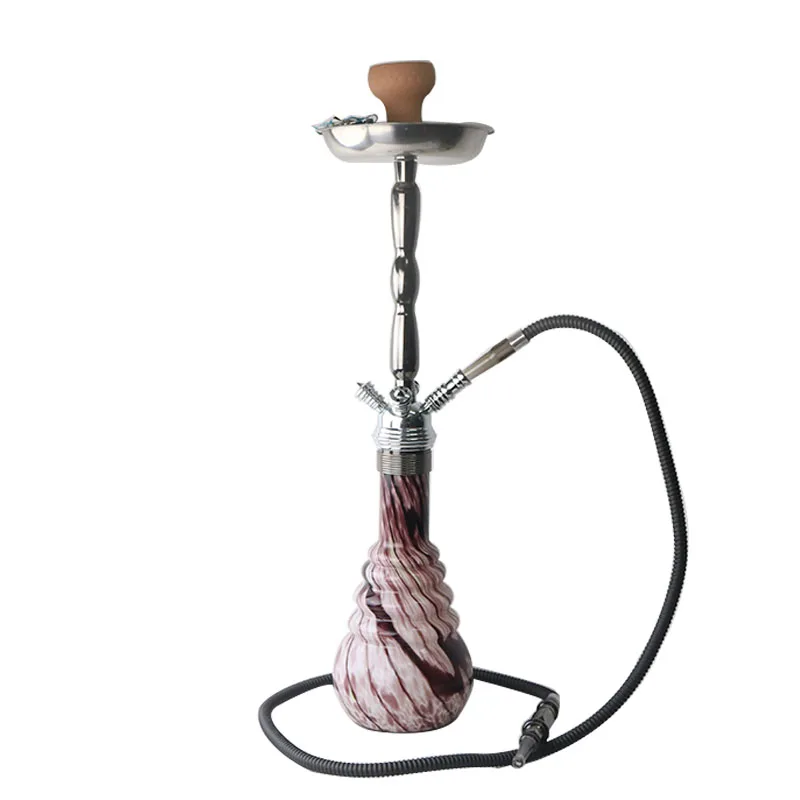 SY 1 шт. большой стеклянный бутылочный кальян для курения Chicha кальяна керамическая чаша для угля плоскогубцы наргиле аксессуары - Цвет: pink