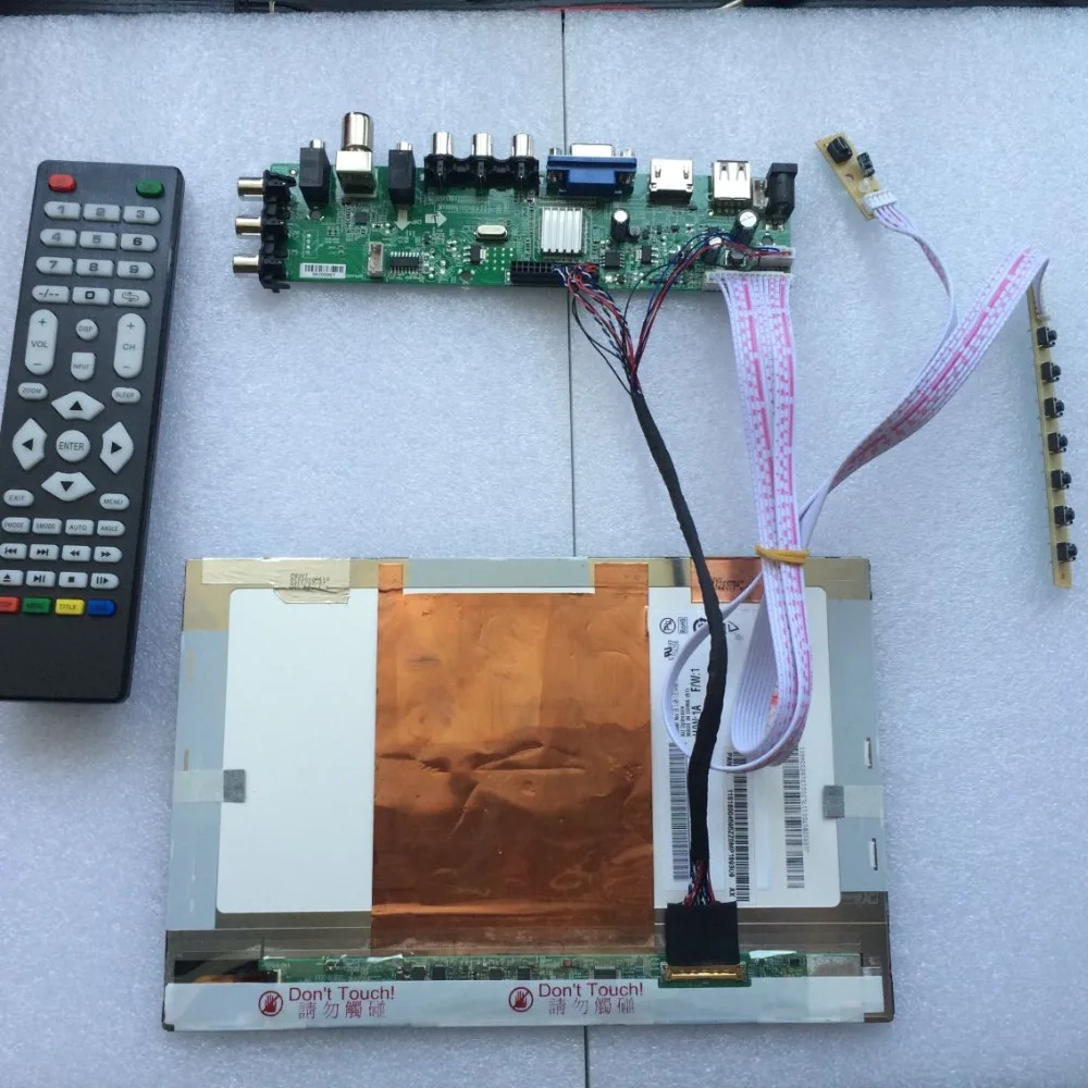 3663 Новая цифровая сигнальная DVB-T2 DVB-T DVB-C, универсальный ЖК-ТВ контроллер, плата драйвера+ 7 кнопок+ 1Ch 6bit 3463A, русский