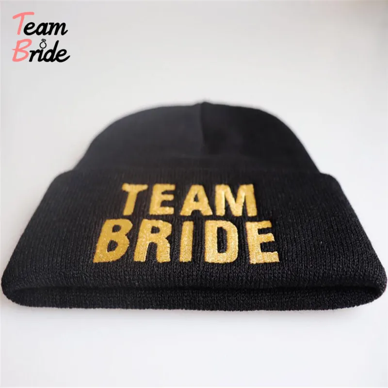 Команда, с надписью "Bride to be" отряд девичник вечерние теплые зимние Шапки Для женщин свадебные Preparewear шапки девичник Свадебные Принадлежности Декор