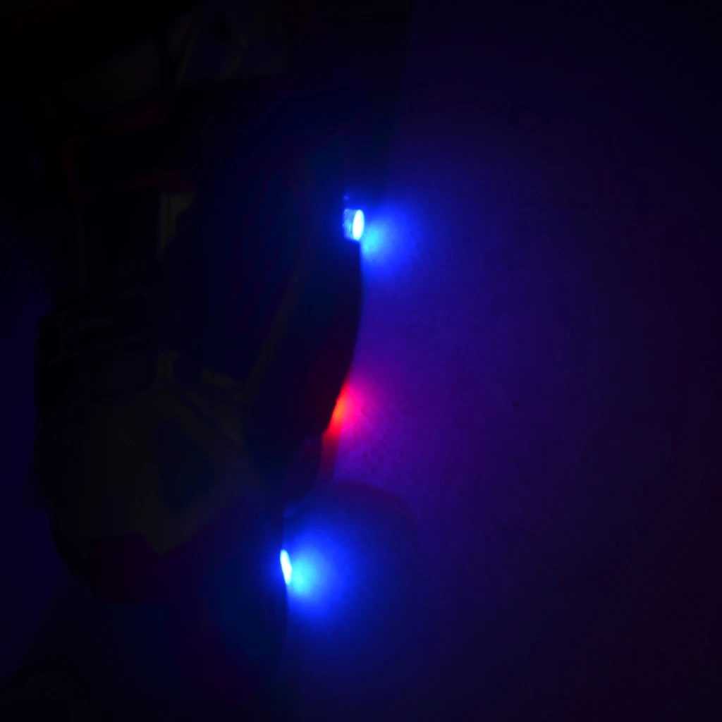 4Pcs Premium LED Mini Flashing Lights Equipment Accessories for Roller Inline Skate Skateboard Longboard Scooter Outdoor Sports