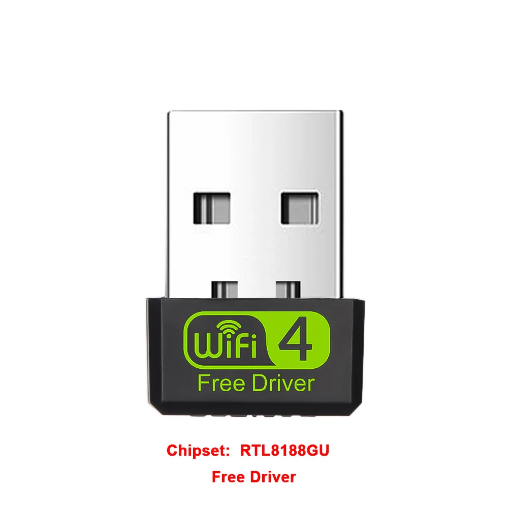 ethernet to phone port adapter Mini WiFi Adapter USB WiFi USB Adapter Free Driver Wi Fi Dongle 150Mbps Network Card Ethernet Wireless Wi-Fi Receiver for PC wireless adapter Network Cards