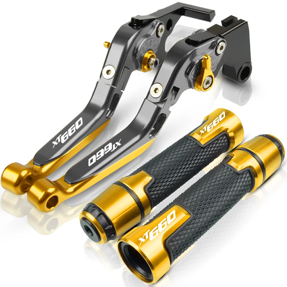 Для YAMAHA XT660/X/R/Z XT660X XT660R XT660Z 2004- Мотоцикл Регулируемый складной тормозной рычаг сцепления ручка ручки Ручки Конец - Цвет: gold2