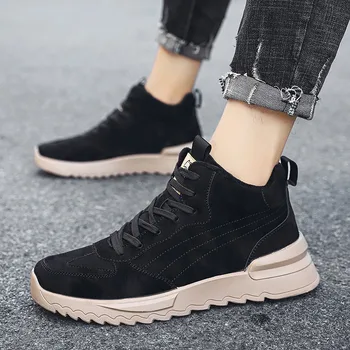 

2020 Men Casual Shoes Plush Warm Male Fashion Mid-Calf Work Boot Outdoor Snow Boots Tooling boots