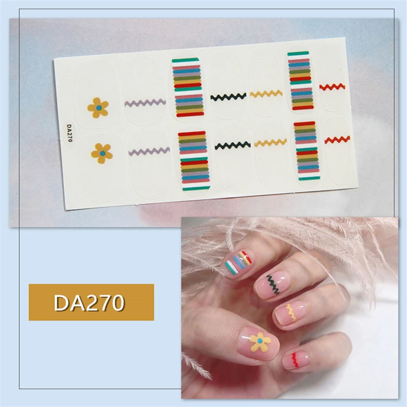 Nusx Nail Stickers Nail Full Cover Wraps Mixed Styles Nail Foils Vinyls Decals Decorations DIY Nail 4
