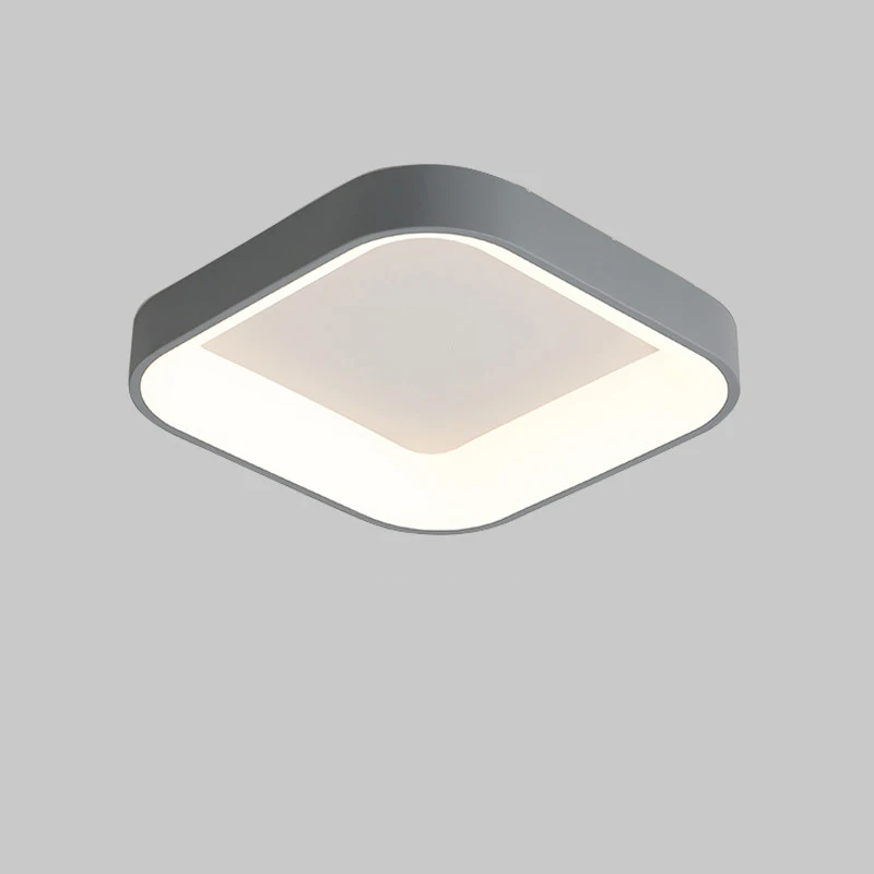 Светодиодный светильник для спальни, Домашний Светильник, геометрический треугольник, квадратный Серый потолочный светильник, светодиодный потолочный светильник для спальни - Цвет корпуса: Grey Square