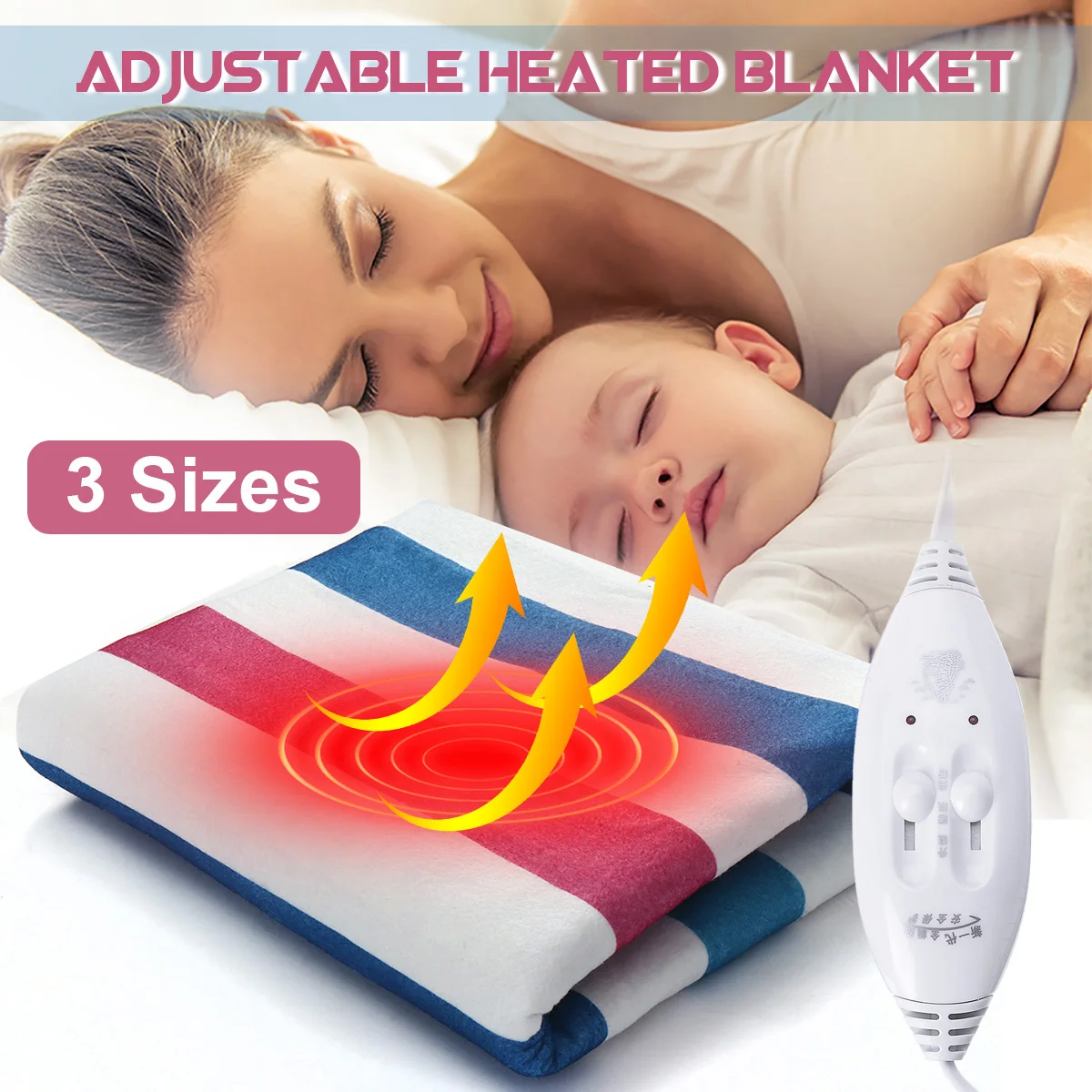 

1.8m Waterproof Thicker Plush Electric Heating Blanket Thermostat Mattress Bedding Winter Sleep Warmer Safety Home Heater Pad