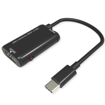 

USB3.1 TYPE-C to HDMI Adapters Cable 1080P HD Audio Video Cables Converter For MHL Android Mobile Phone Tablet to HDTV Monitor