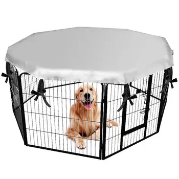

Dog Crate Cover Pet Playpen Cover Dog Crate Cover for Outdoor and Indoor Double Side Waterproof Windproof Shade Cage Cover #4O