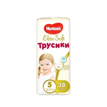 Трусики Huggies Elite Soft 12-17 кг (размер 5) 38 шт Трусики Huggies Elite Soft 12-17 кг (размер 5) 38 шт