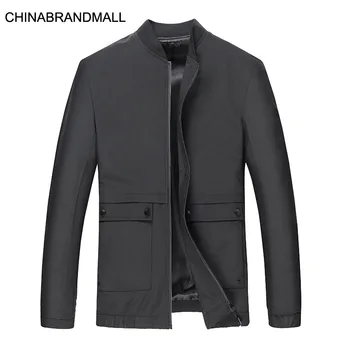 

Autumn Thin Section Men Fat Man Plus Fat Plus Size Leisure Baseball Collar Jacket