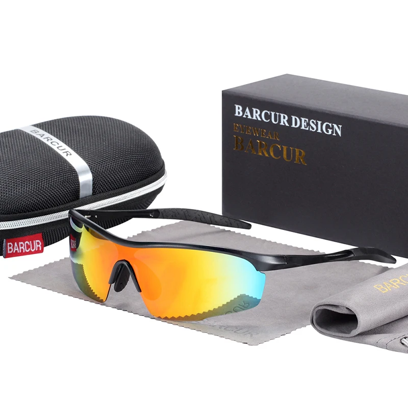 BARCUR Aluminum Frame Sunglasses Polarized Anti-Reflective Men