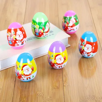 

1 Pack Christmas Santa Egg Eraser Korean Creative Rubber Novelty Erasers School Supplies Stationery Christmas Gifts