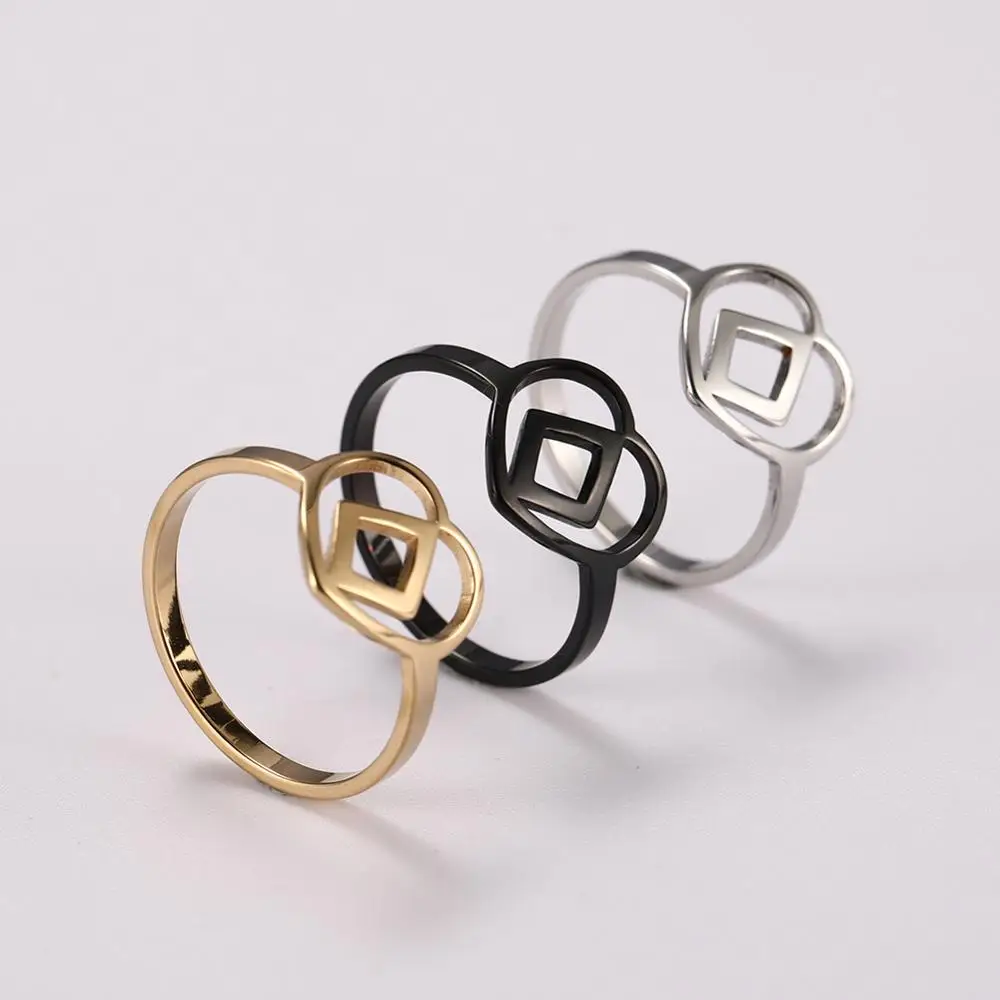 Lemegeton Viking Rune Ring Angle Norse Scandinavian Jewelry Stainless Steel Heart Rings For Women | Украшения и аксессуары