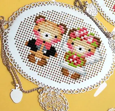 TT Girls DIY ремесло Стич вышивки крестом металлическая Закладка серебро Золотой Рукоделие Вышивка ремесла счетный крест-строчка Kit-6TH - Цвет: Розовый
