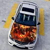HD imprimé jeu capot vinyle autocollants flamme enfer cerbère moteur couverture décalcomanies autocollant sur voiture Auto accessoires ► Photo 2/3