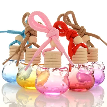 

8Ml Air Freshener Ornament Perfume Bottle Pendant Essential Oils Auto Scent Diffuser Car-styling Interior Hanging Empty Glass