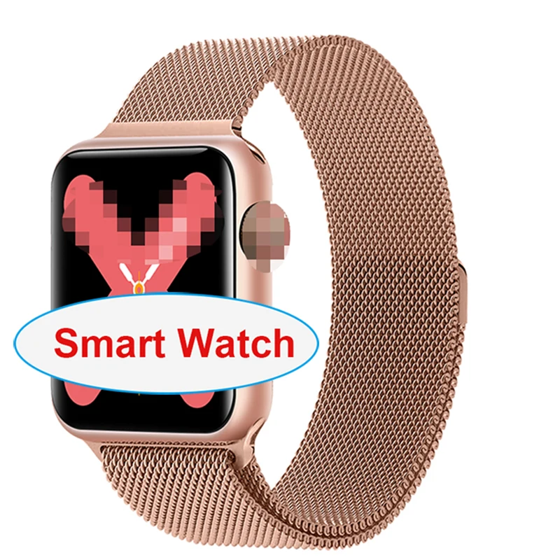 steel rose gold Iwo 10 pro F10 Смарт-часы мужские 1,54 дюймов vs IWO 8 часы умные часы для женщин монитор сердечного ритма шагомер VS IWO 10 для IOS Android - Цвет: steel rose gold