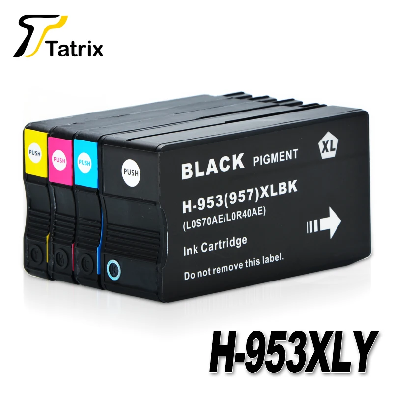 One set Tatrix 8PK для hp 953XL hp 953 полный картридж для hp OfficeJet Pro 8210 8218 8719 8720 8728 8730 8740 8710 P55250dw принтер - Цвет: One set