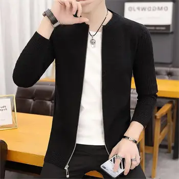 

OLOEY Cashmere cardigan sweater men Korean version slim zipper jacket clothes chompa hombre pull homme hiver men sweater