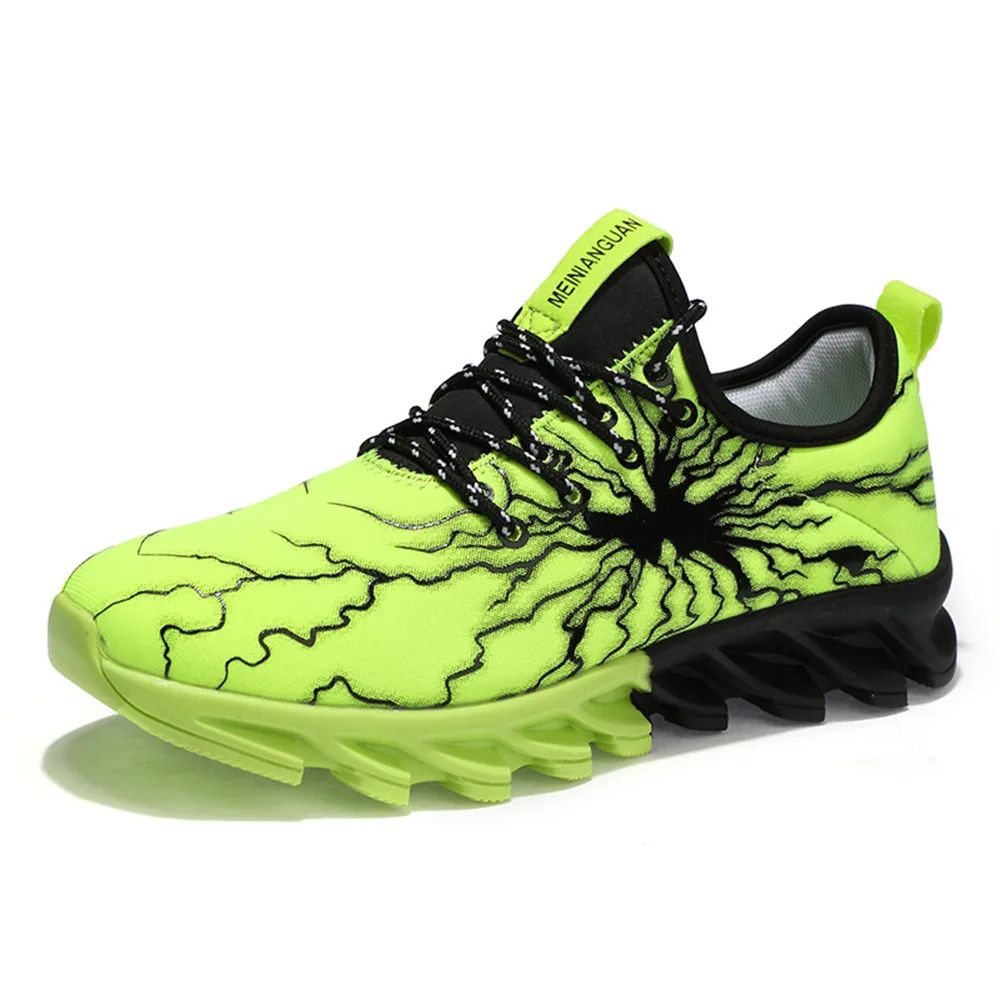 Летняя женская спортивная обувь мужская обувь спортивная женская обувь для бега Женская дышащая теннисная обувь Женская Белая обувь для спортзала - Цвет: Светло-зеленый
