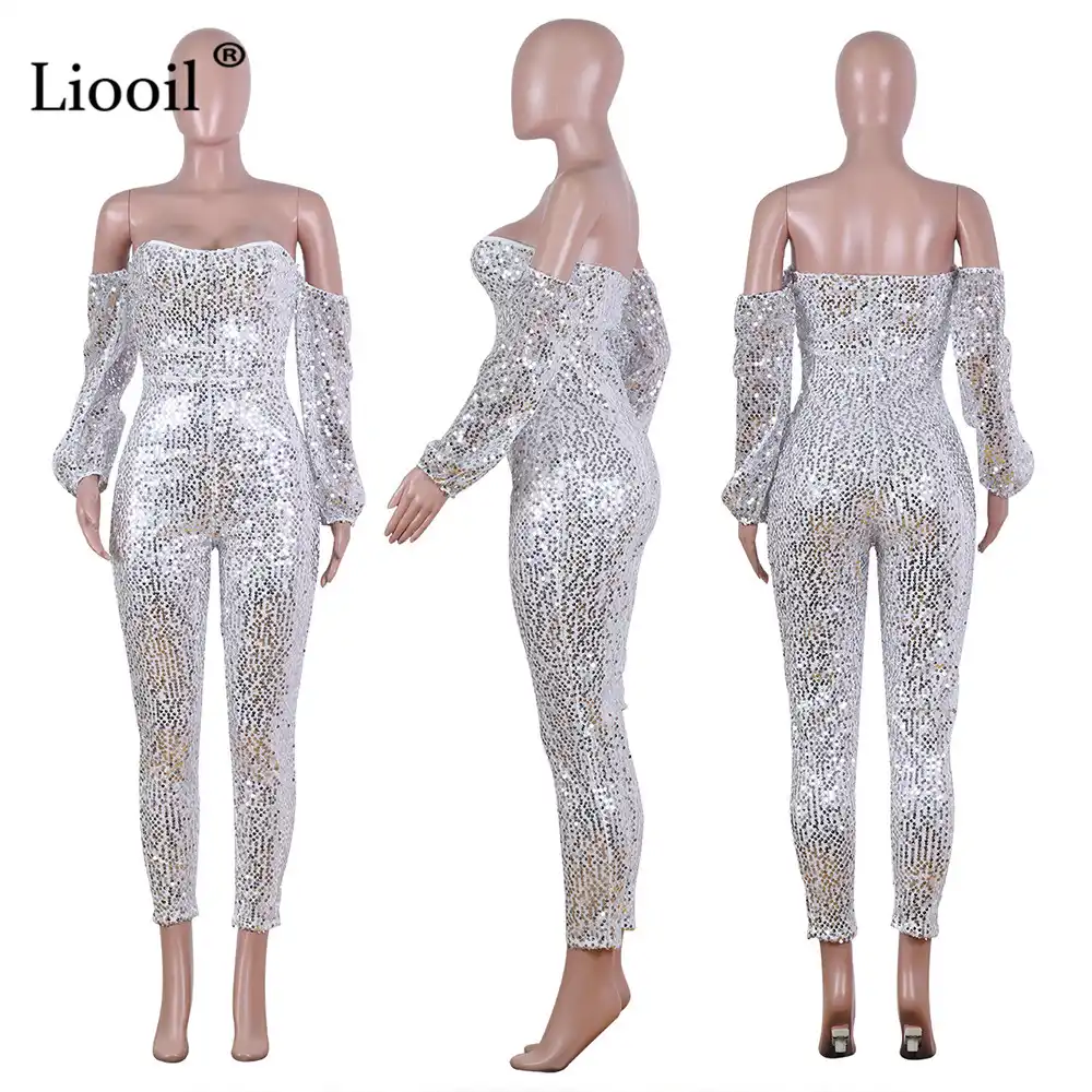 sequin bodycon jumpsuit