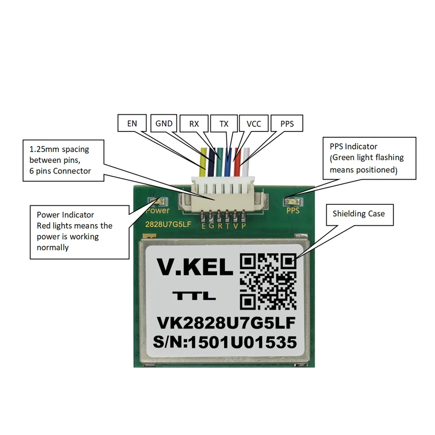 Vk28u7g5lf gps модуль ttl 1-10 Гц с антенной флэш-управление полетом модель gps