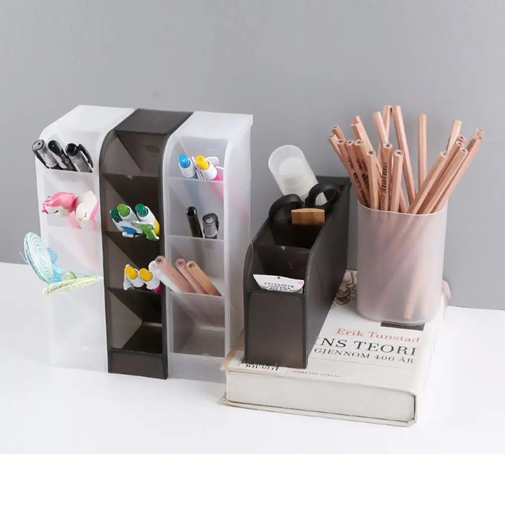 

Multifunctional Desktop Pen Holder Storage Container Organizer Pencil Box Case School Office Stationery escritorio accessories