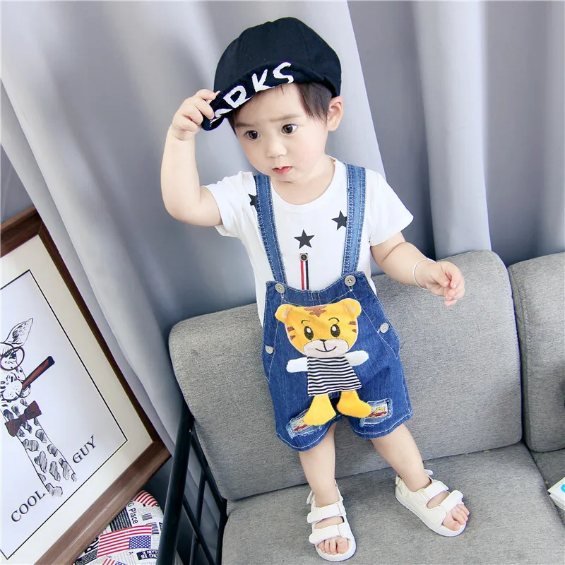 Baby Shorts Summer Baby Boys Trousers Children Pants 1-3 Years Litter Kids Denim Clothes Jeans Overalls Boy One-piece
