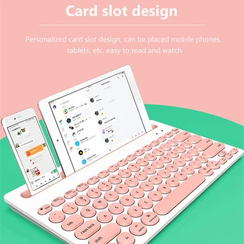 

Mini Wireless Keyboard Bluetooth Keyboard For ipad Phone Tablet Rubber keycaps Rechargeable keyboard For Android ios Windows