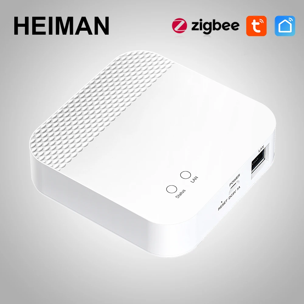 HEIMAN Smart Home Zigbee Tuya Gateway WIFI Control Center Hub intelligent linkage zigbee sensor and detector APP remote alarm