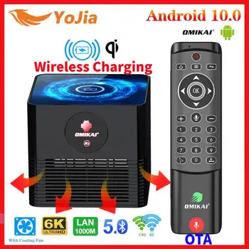 

Android 10.0 Wireless Charging TV Box Android 10 Media Player 6K HD Dual Wifi 1000M LAN 10bit HDR OMIKAI K1 TVBOX 4G32G Youtube