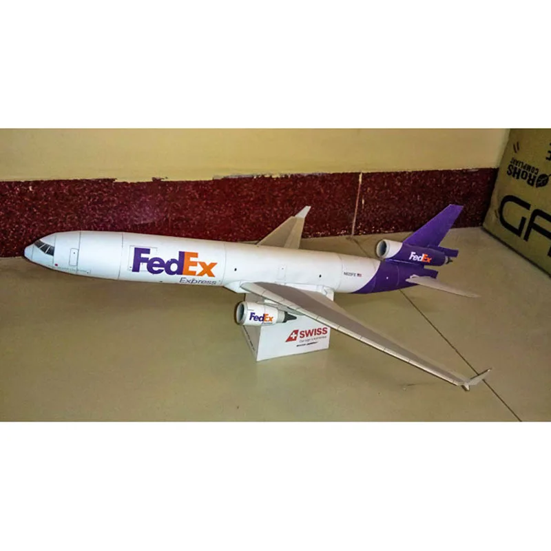 1:100 FedEx MD-11 самолет DIY 3D бумажная карточка модель Конструкторы строительные игрушки развивающие игрушки модель