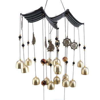 

Iron Metal Home Decorations Smooth Sailing Boat Bells Wind Chimes Ornaments Craft Gift Pendant Decorations
