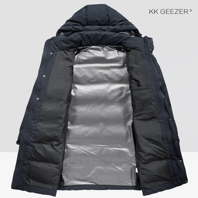 Reviews Winter Jackets Down Men Long New 2019 Windbreak Thick Warm Duck 90% Parkas Military Black Coat Padded Parka Waterproof Overcoat