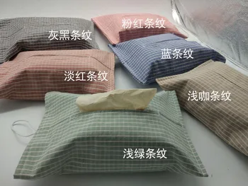 

Cotton Female Vehicle Head Case Handbrake Gear Cover Case Armrest Pad Plain Color Cotton Linen Tissue Box Fresh Paper Extraction
