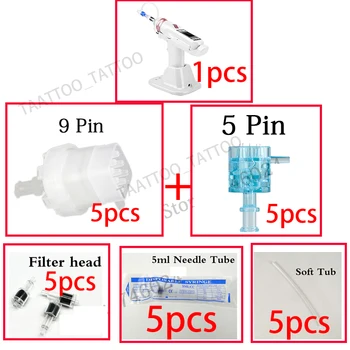

5/9 pins Disposable Injection pinhead for EZ Vacuum Mesotherapy masogun, Negative Pressure Cartridge Needles Tip for meso gun