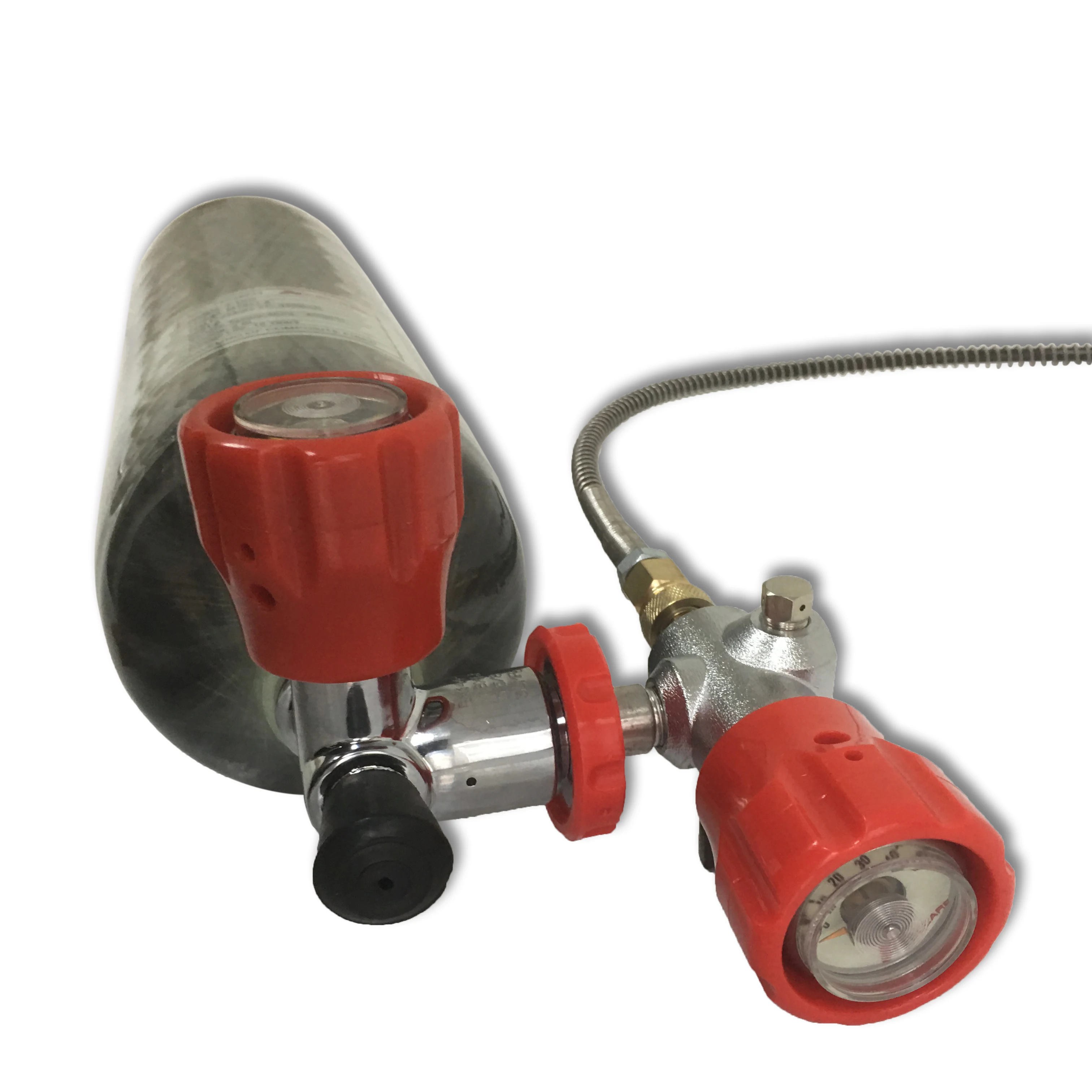 Acecare Aluminum Oxygen Tank 3L 300Bar Pcp Tank Carbon Fiber Cylinder Valve Scuba Cylinder Tank Gauge Compressed Airforce Condor