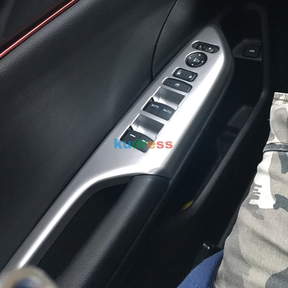 Для Honda Civic 10th седан интерьер углеродного волокна окна лифт переключатель Крышка отделка внутри подлокотник