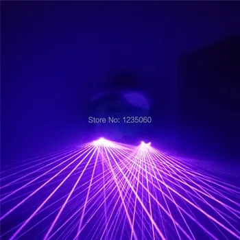 

Party purple blu laser heads laser gloves dj wears 2pcs laser rechargeable gloves led costumes robot man projector disco dj