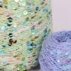 Пряжа с Ппайетками 50G Acrylic Hand Knitiing Yarn Cotton Wool Crochet Yarn 3mm+6mm Sequins Thread for DIY Grament 3