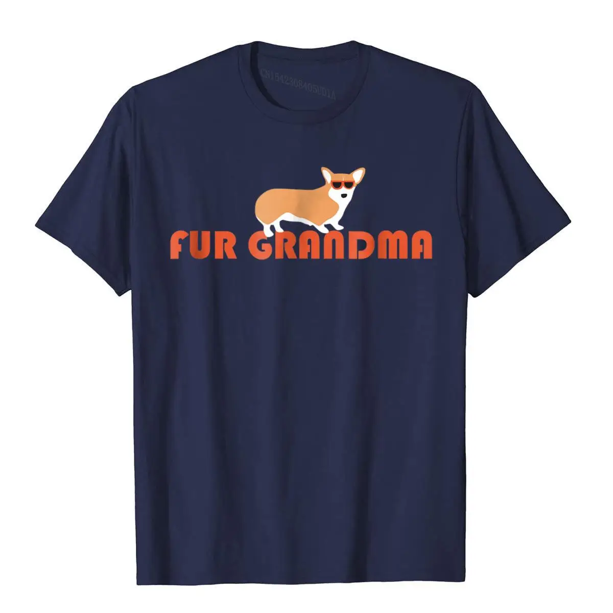 Funny Dog Shirt Fur Grandma Corgi Gift__A10688navy