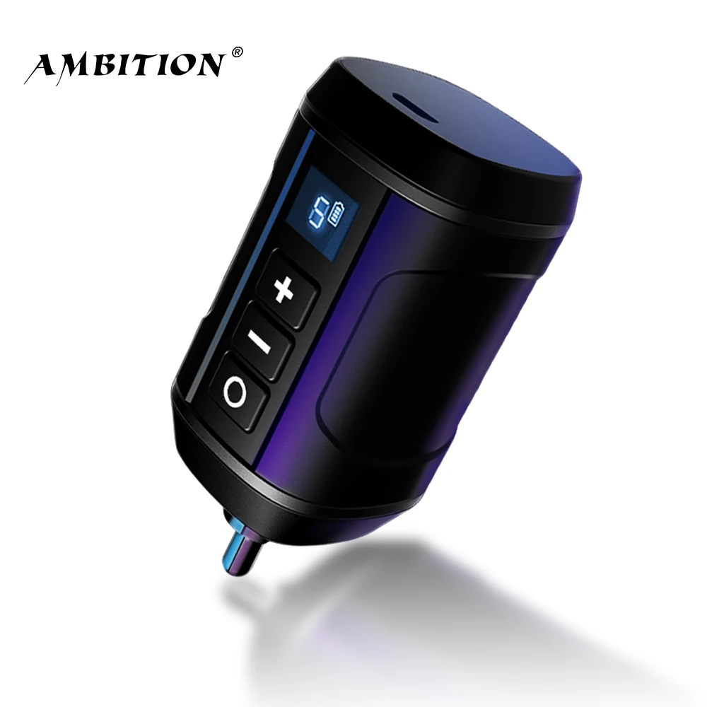 Ambition Wireless Tattoo Battery Power Supply Block RCA Audio DC Interface  For Rotary Machine Adapter Fast Chargering