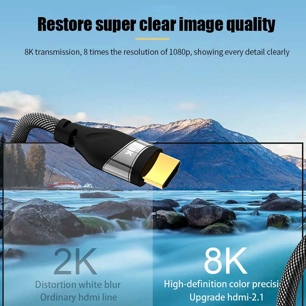 8K HDMI 2,1 медный 30AWG кабель Real UHD HDR 48 Гбит/с 8K@ 60 Гц 4K@ 120 Гц HDMI конвертер для PS4 HDTVs проекторы Xbox 360 мониторы