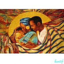 5D DIY Алмазная вышивка, фото на заказ, алмазная вышивка крестиком, полная квадратная мозаика, африканские милые семейные Стразы