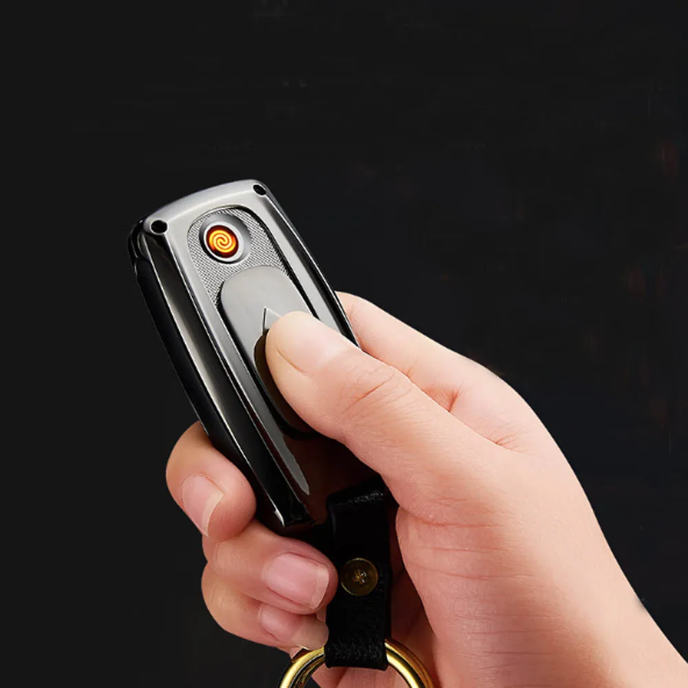 50 шт USB Зажигалка освещение светодиодный экран Ключ Пряжка
