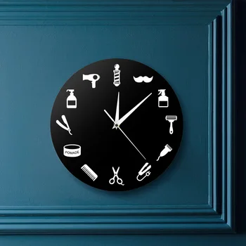

Silent Black Wall Clock Living Room Stylish Wall Clock Creative Round Simple Wall Watches Home Decor Best Selling 2019 W62212