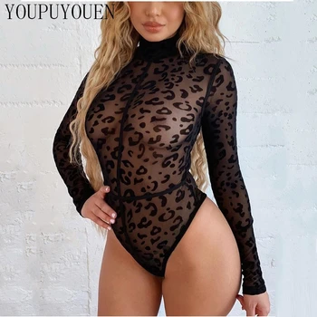 

Women Body Suits Sexy Black Bodysuit Festival Long Sleeve Thong Mesh Transparent Bodycon Sheer Open Crotch Bodysuits Summer 2020