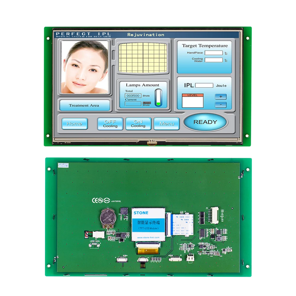 

10.1" LCD Display Touch Module With Controller Board + UART Serial Interface For Industrial Use